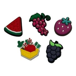 Fruit Shoe Charms Set Of 5